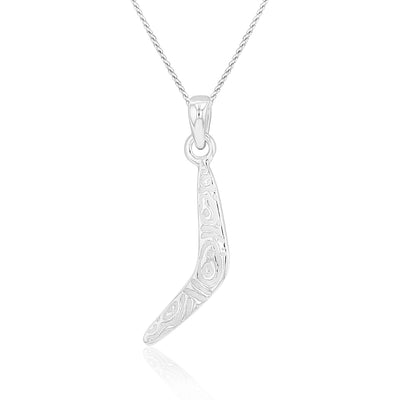 Sterling Silver Boomerang Pendant