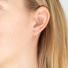 Load image into Gallery viewer, Sterling Silver Gold and Rose Plated Set of 3 12mm Sleeper Earrings