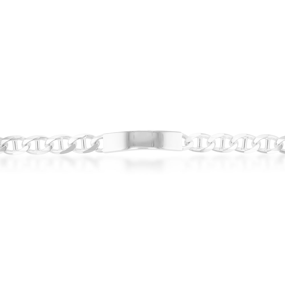Sterling Silver 21cm Anchor ID Bracelet
