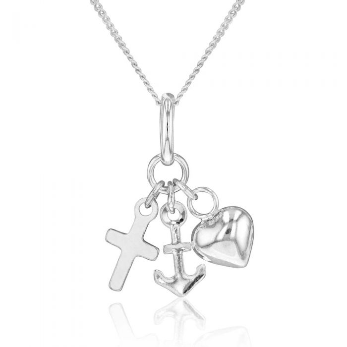 Faith Hope & Charity Charms Cross, Heart & Anchor 10K Gold - Ruby Lane