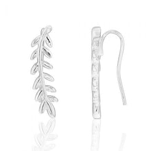 Load image into Gallery viewer, Sterling Silver Olive Branch Ear Climber