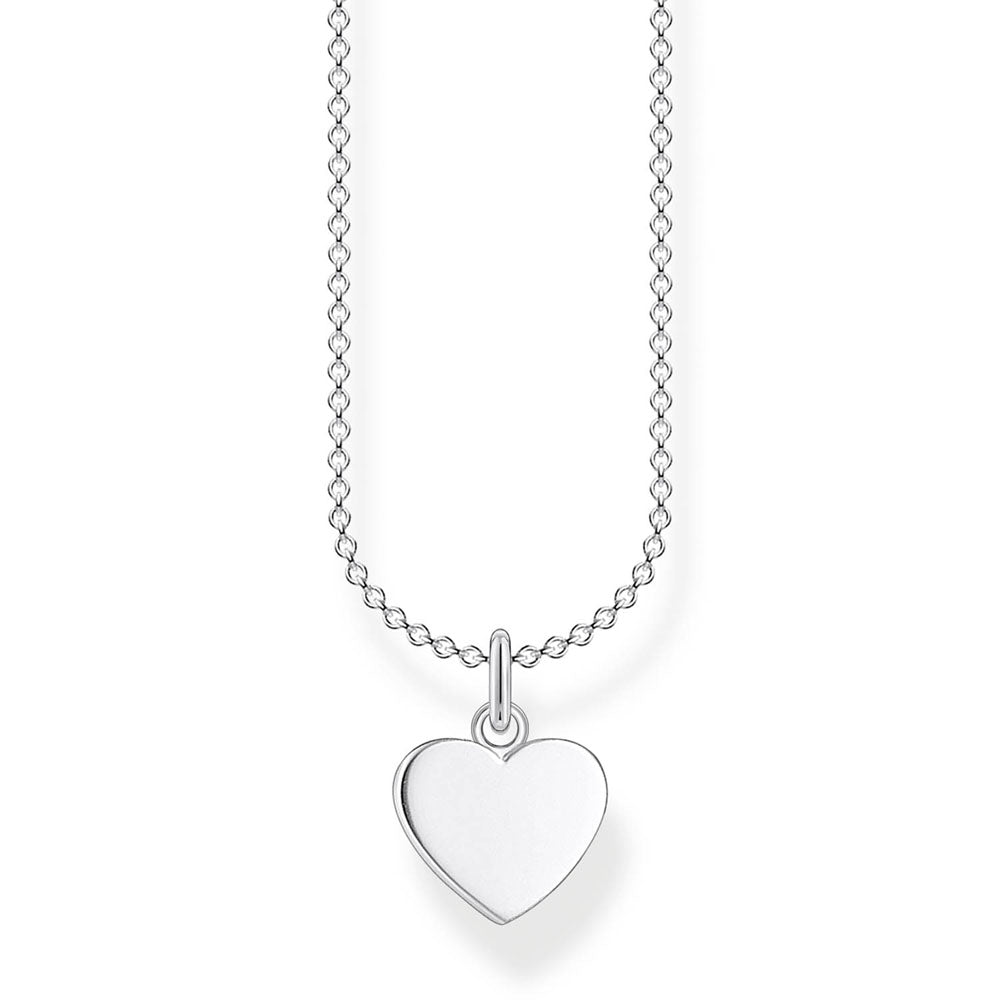 Sterling Silver Thomas Sabo Charm Club Large Heart Necklace 38-45cm