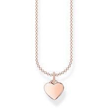 Load image into Gallery viewer, Rose Plated Sterling Silver Thomas Sabo Small Heart Necklace 38-45cm