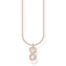 Load image into Gallery viewer, Rose Plated Sterling Silver Thomas Sabo Charm Club Ininfity Necklace 38-45cm