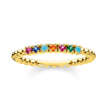 Load image into Gallery viewer, Gold Plated Sterling Silver Thomas Sabo Coloured Zirconia Ring