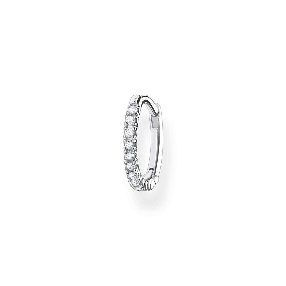 Sterling Silver Thomas Sabo Charm Club Zirconia Hoop Earring 13.5mm * 1 Earring Only*