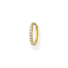 Load image into Gallery viewer, Gold Plated Sterling Silver Thomas Sabo Charm Club Zirconia Hoop * 1 Earring Only*