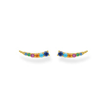 Load image into Gallery viewer, Gold Plated Sterling Silver Thomas Sabo Charm Club Multi Colour Ear Climbers
