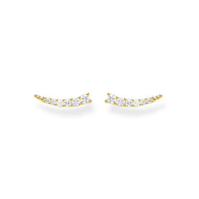 Load image into Gallery viewer, Gold Plated Sterling Silver Thomas Sabo Charm Club Zirconia Ear Climbers
