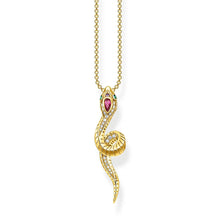Load image into Gallery viewer, Gold Plated Sterling Silver Thomas Sabo Magic Garden Snake with Chain 40-45cm
