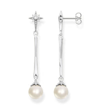Load image into Gallery viewer, Sterling Silver Thomas Sabo Magic Star Fresh Water Pearl Drop Earrings