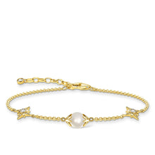 Load image into Gallery viewer, Thomas Sabo Gold Plated Sterling Silver Magic Star Fresh Water Pearl 16-19cm Bracelet