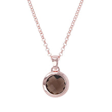 Load image into Gallery viewer, Bronzallure Rose Gold Plated Rose Quartz Necklace 45.7cm