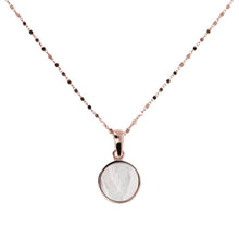 Load image into Gallery viewer, Bronzallure Rose Gold Plated Alba White Mother of Pearl Necklace 47cm