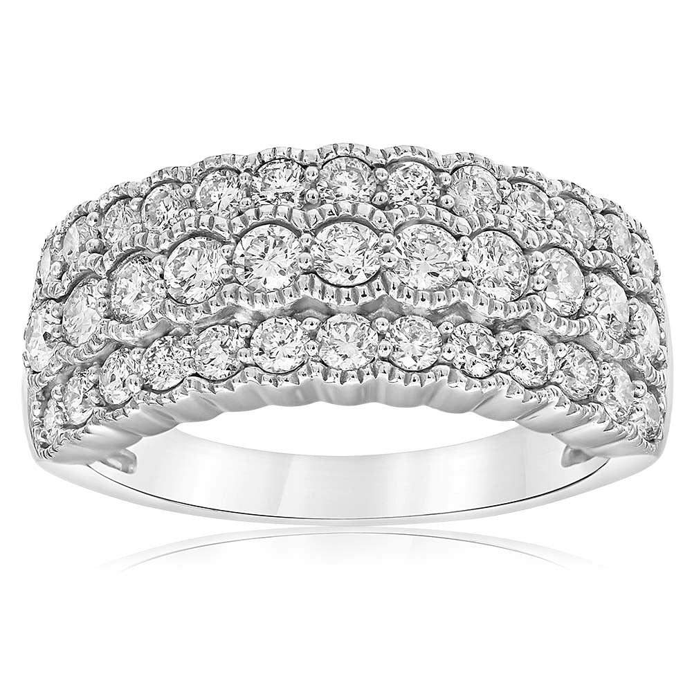 Luminesce Lab Grown Diamond Silver 1 1/4 carat Dress Ring