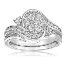 Load image into Gallery viewer, Luminesce Lab Grown 3/4 Carat Diamond 2-Ring set in Sterling Silver