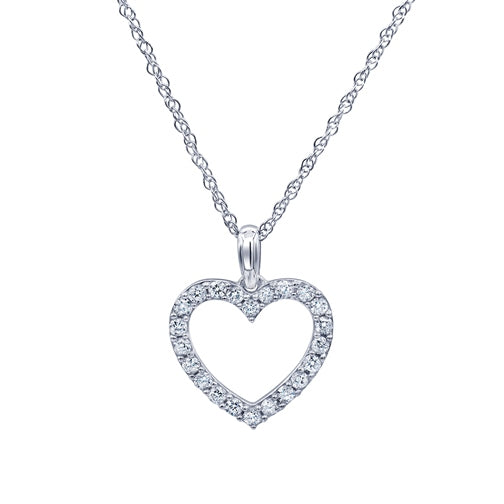 Luminesce Lab Grown Diamond 1/2 Carat Silver Heart Pendant on 45cm Chain