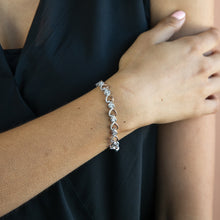 Load image into Gallery viewer, Rose Gold Plated Sterling Silver Diamond 17-20cm Adjustable length Heart bracelet