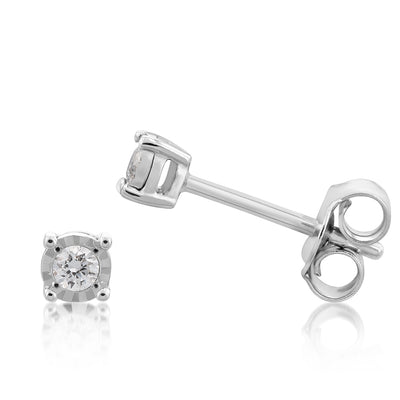 Luminesce Lab Grown 0.10 Carat Diamond Stud Earrings in Sterling Silver