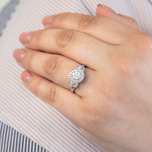 Load image into Gallery viewer, Sterling Silver 1/2 Carat Diamond Round Cluster Ring