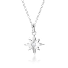 Load image into Gallery viewer, Sterling Silver Cubic Zirconia Star Pendant