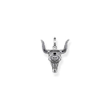 Load image into Gallery viewer, Thomas Sabo Sterling Silver Rebel Black Onyx Bull Skull Pendant