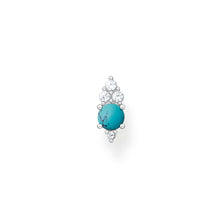 Load image into Gallery viewer, Thomas Sabo Sterling Silver Turquoise Cubic Zirconia Single Earring * 1 Earring Only*