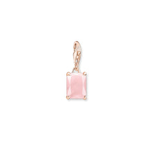 Load image into Gallery viewer, Thomas Sabo Gold Plated Sterling Silver Rose Quartz Jewel Small Pendant