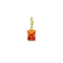 Load image into Gallery viewer, Thomas Sabo Gold Plated Sterling Silver Cognac Glass Ceramic Jewel Small Pendant