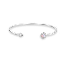 Load image into Gallery viewer, Thomas Sabo Sterling Silver Twist Rose Colour Opal Cuff 15.5cm Bracelet