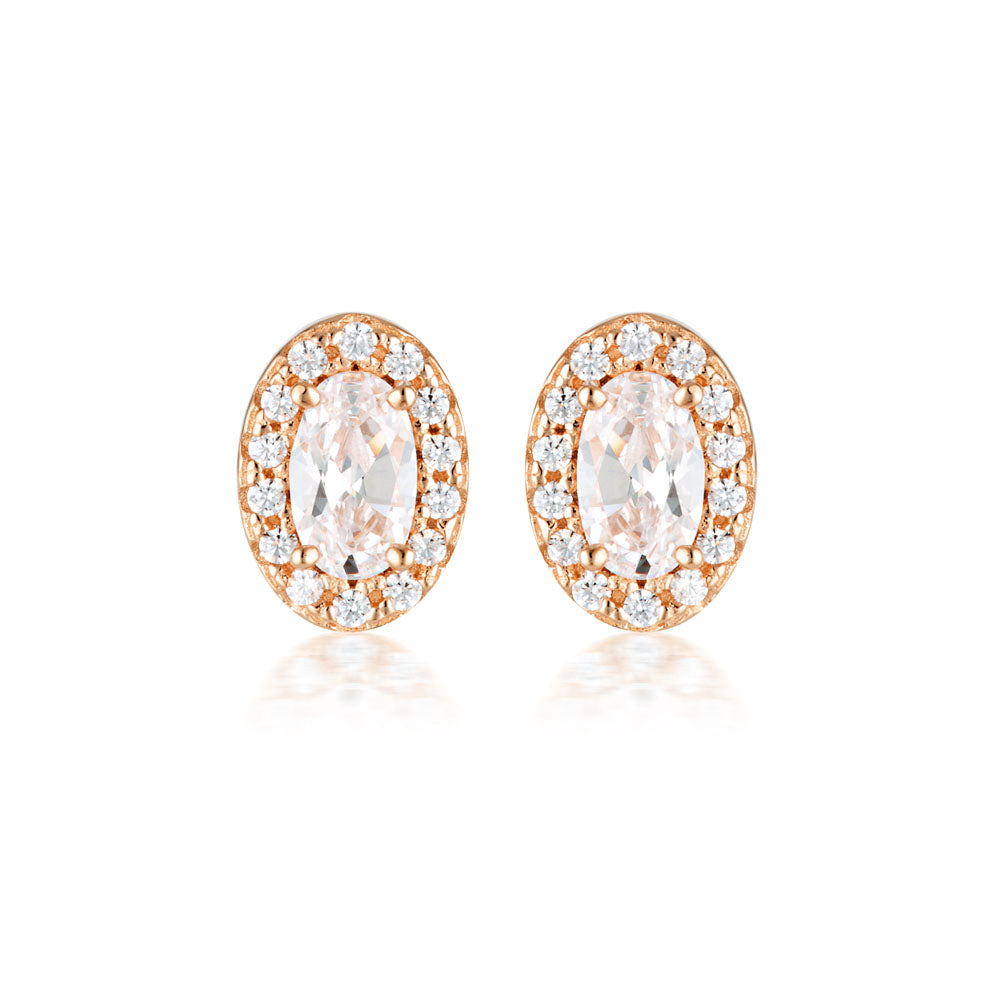 Georgini Aurora Rose Gold Plated Sterling Silver Glow Earrings