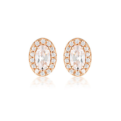 Georgini Aurora Rose Gold Plated Sterling Silver Glow Earrings