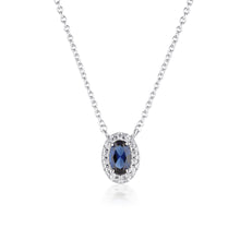 Load image into Gallery viewer, Georgini Aurora Sterling Silver Glow Sapphire Pendant On Chain