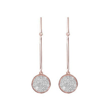 Load image into Gallery viewer, Bronzallure Rose Gold Plated Cubic Zirconia 5.2cm Drop Earrings