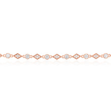 Load image into Gallery viewer, Rose Gold Plated Cubic Zirconia Fancy Choker Chain
