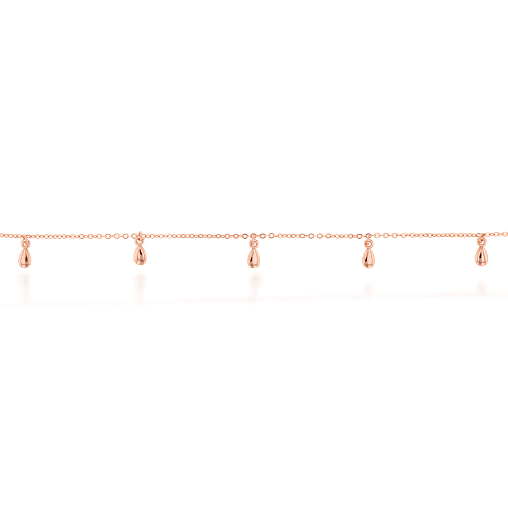 Rose Gold Plated Sterling Silver Fancy Choker Chain