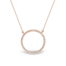 Load image into Gallery viewer, Georgini Sterling Silver Rose Gold Plated Cubic Zirconia Virgo Pendant On Chain