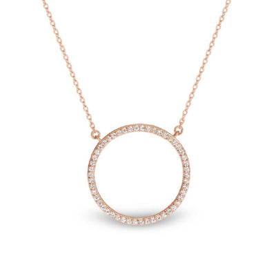 Georgini Sterling Silver Rose Gold Plated Cubic Zirconia Virgo Pendant On Chain