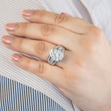 Load image into Gallery viewer, Sterling Silver 1 Carat Diamond Pear Shaped Dress Ring