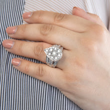 Load image into Gallery viewer, Sterling Silver 2 Carat Diamond Pear Shaped Dress Ring