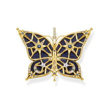 Load image into Gallery viewer, Thomas Sabo Sterling Silver Yellow Gold Plated Magic Stars Blue Butterly Pendant