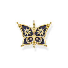 Load image into Gallery viewer, Thomas Sabo Magic Stars Gold Plated Sterling Silver Small Blue Butterfly Pendant