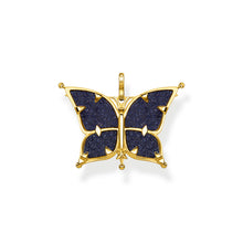 Load image into Gallery viewer, Thomas Sabo Magic Stars Gold Plated Sterling Silver Small Blue Butterfly Pendant