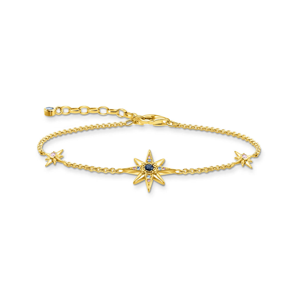 Thomas Sabo Magic Stars Gold Plated Sterling Silver Cubic Zirconia 16-19cm Bracelet