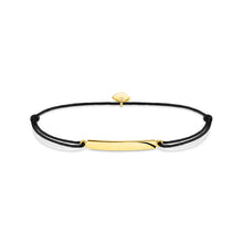 Load image into Gallery viewer, Thomas Sabo Engrav Gold Plated Sterling Silver Black With Plate 16-27cm Bracelet