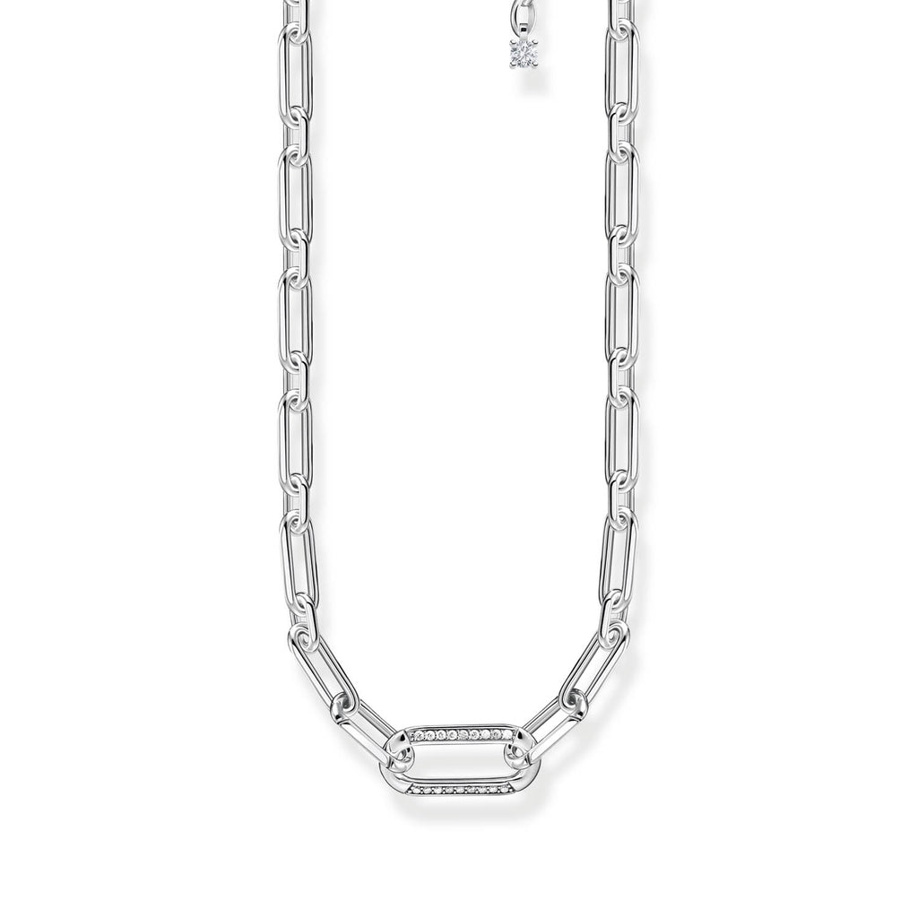 Thomas Sabo Heritage Sterling Silver Cubic Zirconia On Anchor 40-45cm Chain