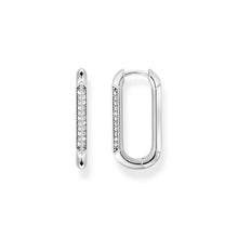 Load image into Gallery viewer, Thomas Sabo Heritage Sterling Silver Cubic Zirconia Anchor Hoop Earring