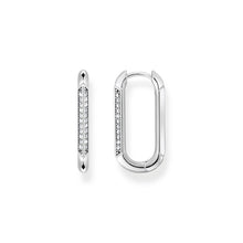 Load image into Gallery viewer, Thomas Sabo Heritage Sterling Silver Cubic Zirconia Anchor Hoop Earring