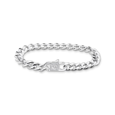 Thomas Sabo Heritage Sterling Silver CZ Curb 18cm Bracelet