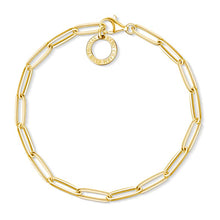 Load image into Gallery viewer, Thomas Sabo Charm Club Yellow Gold Plated Sterling Silver Long Link 17cm Bracelet